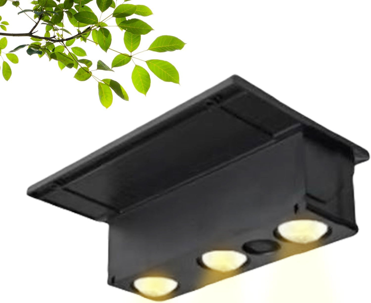 Solar Fence Lights, Waterproof LED Lamp Stairs, Decorative Automatic Smart Fence Lights, for Poolside, Patio, Path, Deck, Backyard, Front Yard, Porch Steps, Garage, 12x8.5x4cm/4.72x3.35x1.57 inches