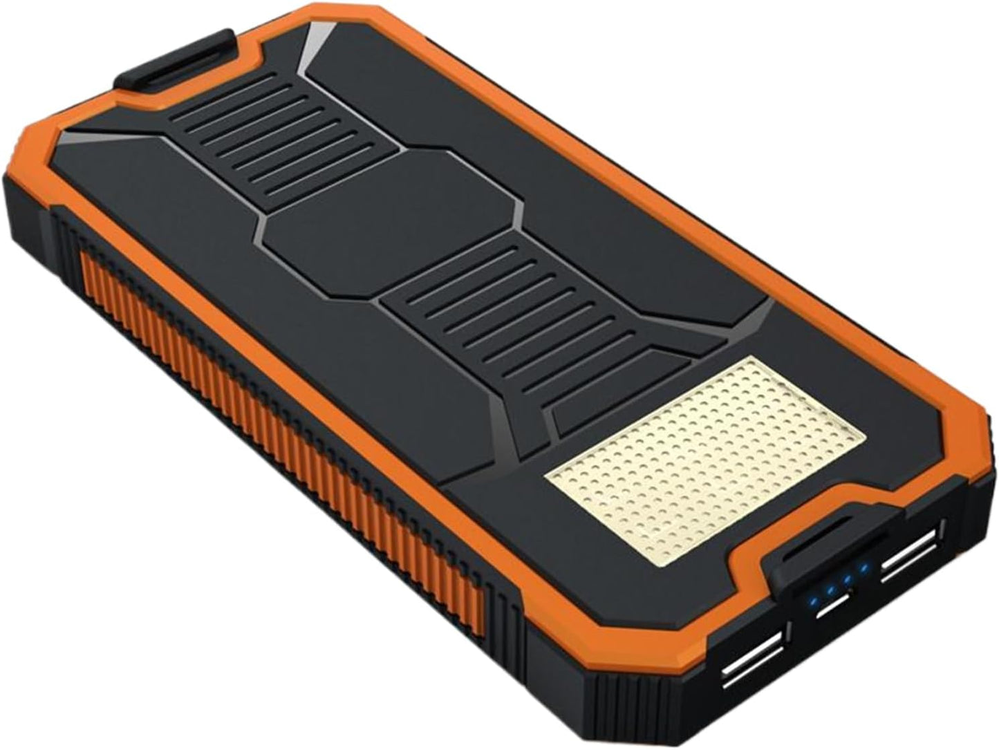 Solar Power Bank, Portable Power,6.34x3.11x0.67 inches 10000mAh Wireless Charger with Flashlight, Fast Charging Device for Outdoor, Travel, Camping, Hiking, Use