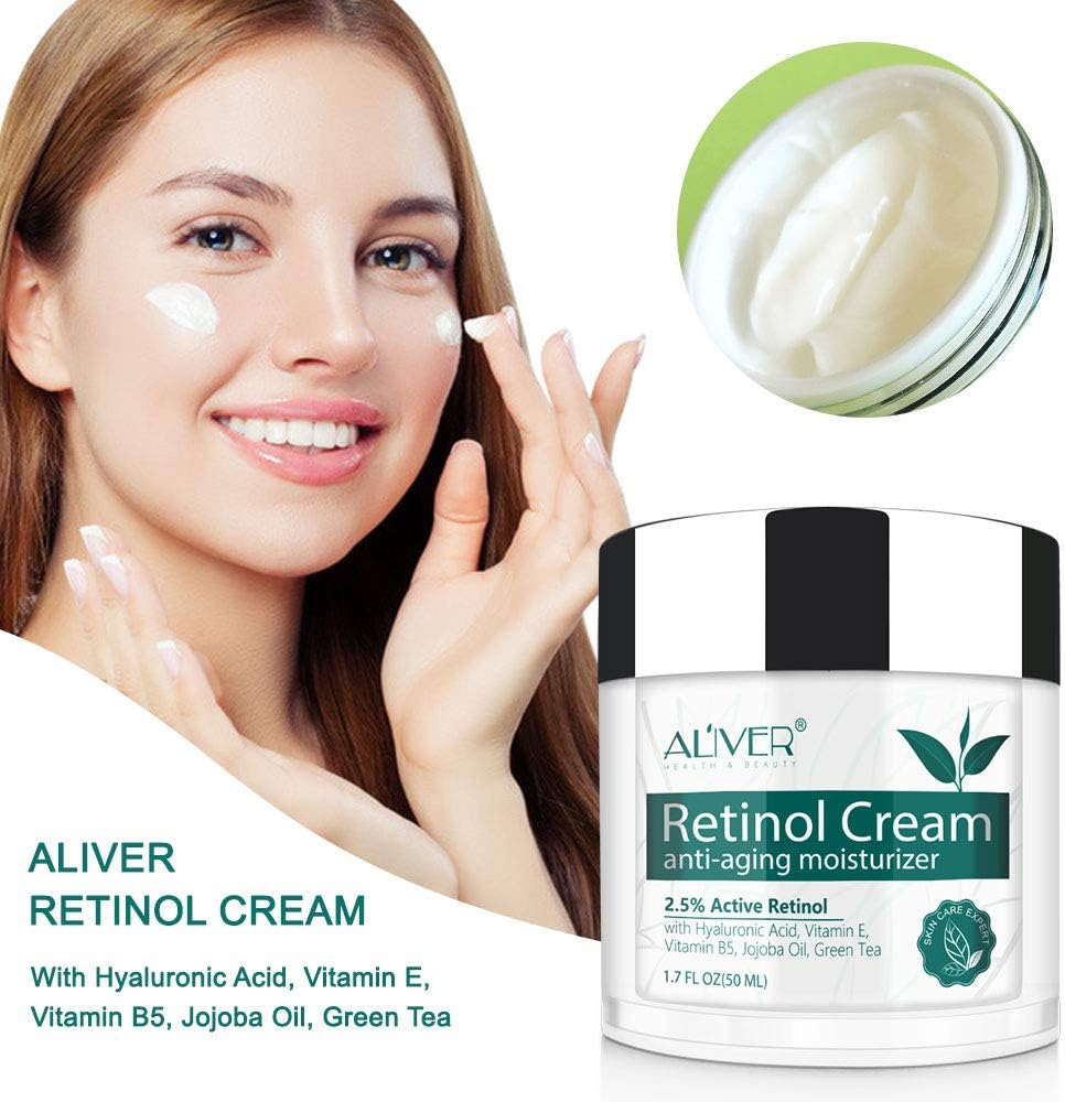 Retinol Face Cream, IFUDOIT Moisturizing Face Cream with 2.5% Retinol, Hyaluronic Acid, Anti-Wrinkle Day and Night Cream for Women and Men, for All Skin Types