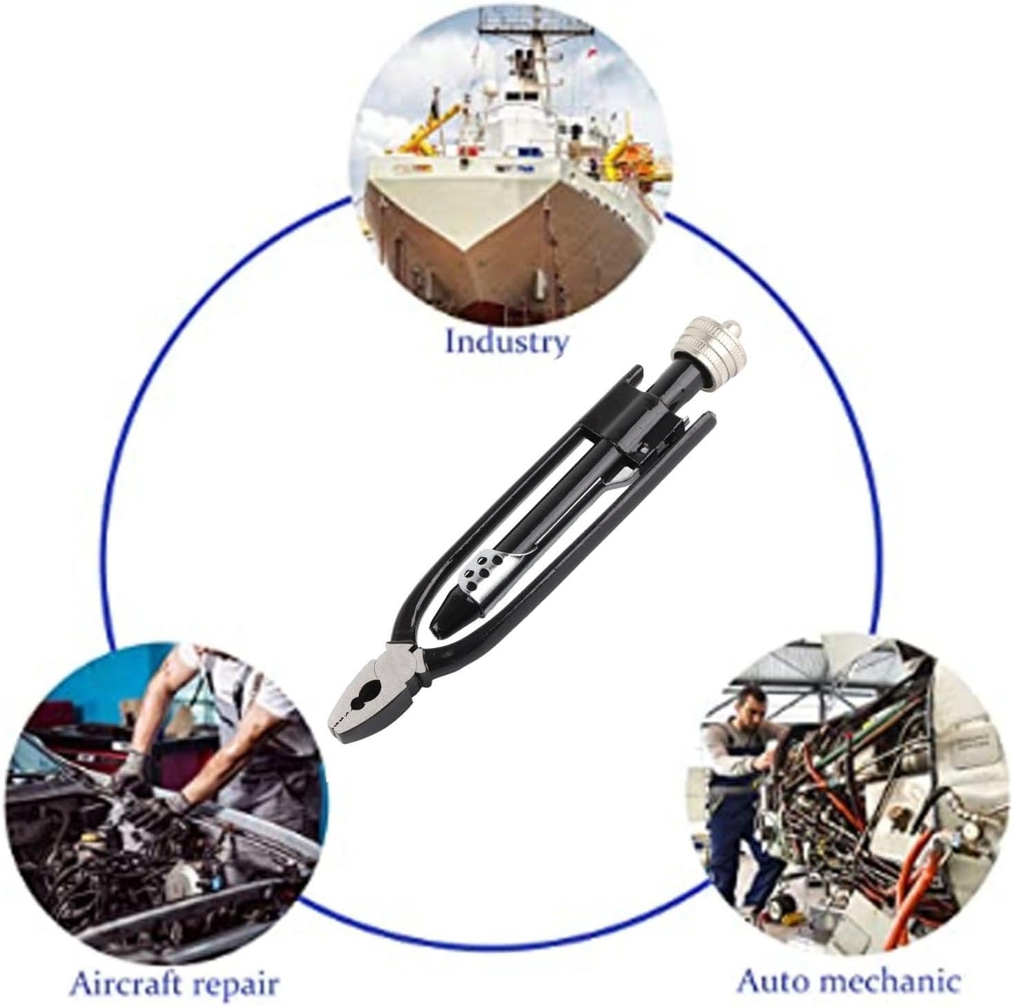 21cm/8.3in Safety Wire Twist Pliers with Wire,Steel Alloy Wire Twisting Tool Lock Wire Pliers with Spring Return and Heavy Duty Locking Jaws for Aircraft Machinery Vehicles