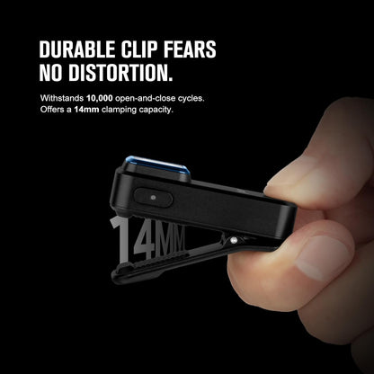 OLIGHT Oclip EDC Flashlight with Magnetic, Dual Light Sources 300 lumens Rechargeable Pocket Light, Easy to Attach and Clip-on for Hiking, Camping, Emergency, and Daily Use(Black)