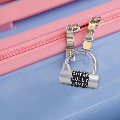Word Lock, Locker Combination Padlock, 2.52x2.48x1.18 Inches Delicate Craftsmanship, Heavy Duty Password Lock for Doors, Luggage, Drawers, Cabinets & Safety Locking Tools