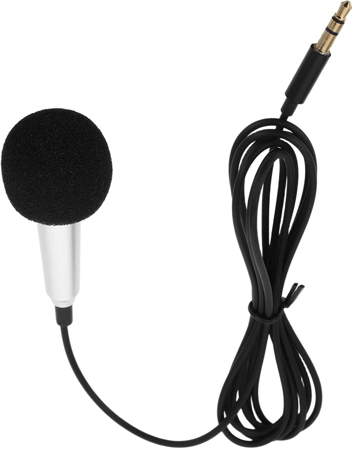 Mini Microphone for Phone Condenser Mic for Karaoke Streaming High Fidelity Compatible with Various Devices Silverdual Channel
