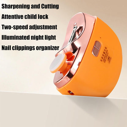 Elettrico Nail Clippers, Ricaricabile Manicure Pedicure Tool, Shiner Polisher, Safety Fingernail Trimmer for Kids, Electric Nail File Smooth Polishing and Grooming