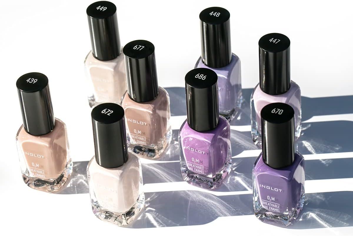 INGLOT O2M Breathable Nail Polish | Long Lasting | Quick Drying | Easy to Apply | Wide Range of Colours | Nail Polish | 12ml : 412