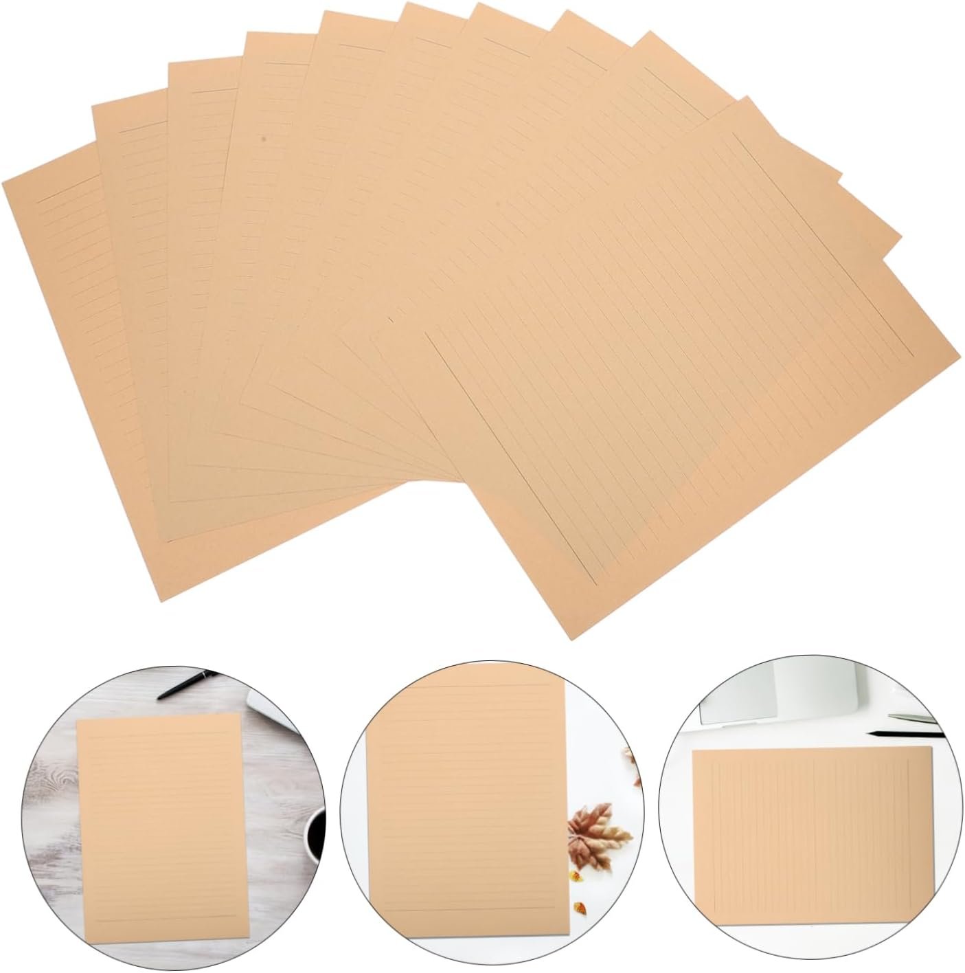 FOYTOKI Vintage Letter Paper Pack of 100 Sheets Lined Writing Paper Letter Stationery A4 Size