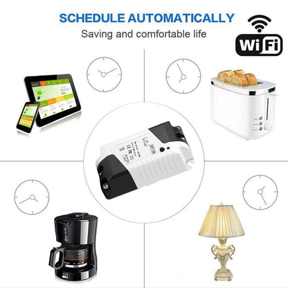 WiFi Smart Breaker Switch Module Ultra Wide Voltage 90V Voice Control for Smart Home Automation ABS Fireproof Material Remote Control Switch