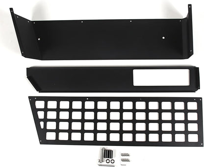 Tumukiw Car Trunk Organizer Compatible with Ineos Grenadier 2020-2024 Aluminum Alloy Black Multifunction Trunk Side Shelf Interior Luggage Storage Rear Trunk Organizer Tray Basket (Left)