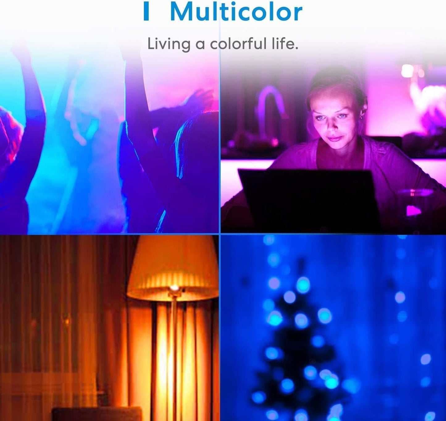 meross Light Bulb Smart WiFi LED Bulb Dimmable Multicolor RGBWW, Remote Control, Equivalent 60W E27 2700K-6500K 810 Lumens Compatible with Homekit Siri, Alexa, SmartThings and Google Home, 2 Pack