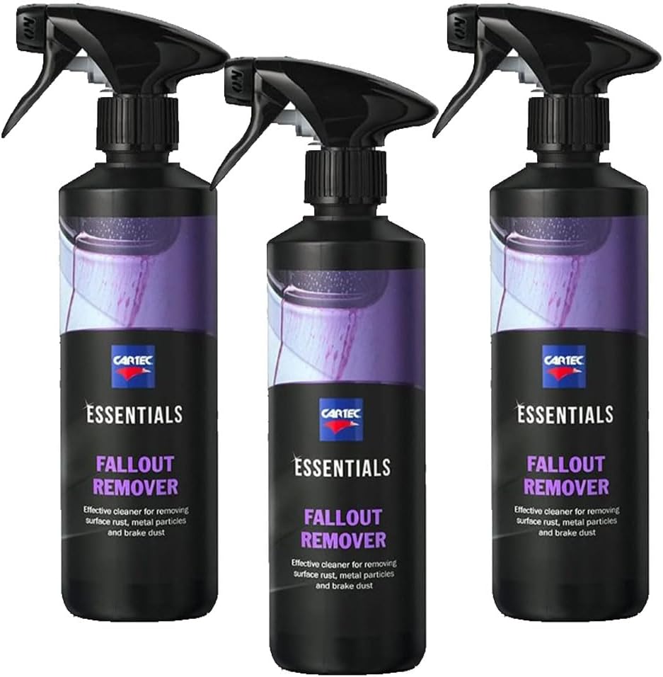 Cartec Decontaminating Product Cleaner Remover for Ferrous Residues Rims and Car Body Essentials Fallout Remover 500 ml. Promotion Kit 3 Pieces