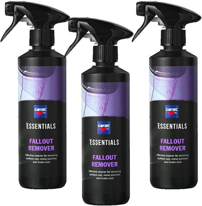 Cartec Decontaminating Product Cleaner Remover for Ferrous Residues Rims and Car Body Essentials Fallout Remover 500 ml. Promotion Kit 3 Pieces