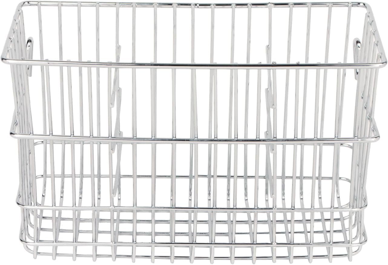 Hanging Metal Wire Cutlery and Utensil Storage Organizer Bin for Kitchen, Pantry, Table and Countertop by Home Basics | Utensil Caddy Holds Forks, Knives, Spoons, Napkins - 3 Sections
