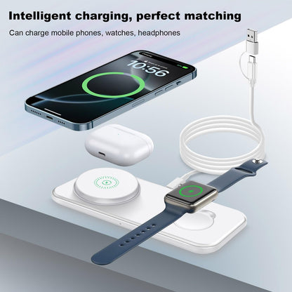 2 in 1 Wireless Charger Wireless Charging Pad Compatible with iPhone 16 15 14 13 12 11 XS XR X Series,Apple Watch 10/Ultra 2/9/Ultra/8/SE2/7/6/SE/5/4/3/2,Airpods4/3/Pro,Galaxy S Note Z Buds Series