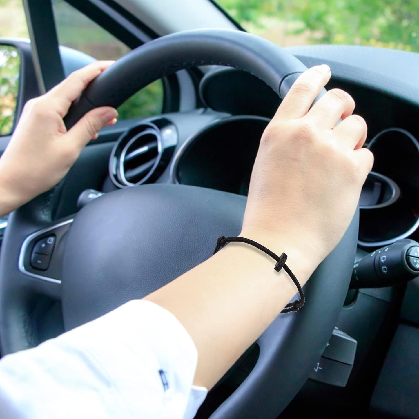 Uxinuo 4PCS Bracelet Car Window Breaker,Vehicle Rapid Escape Wristbands Tempered Safety Glass Breaker,Wrist Strap with Tungsten Carbide Bead Car Emergency Self Rescue Tool