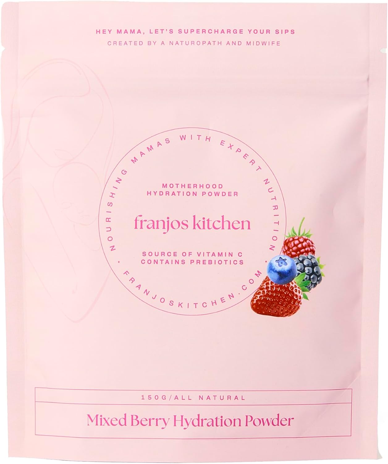Franjos Kitchen Motherhood Hydration Powder - Mixed Berry & Coconut