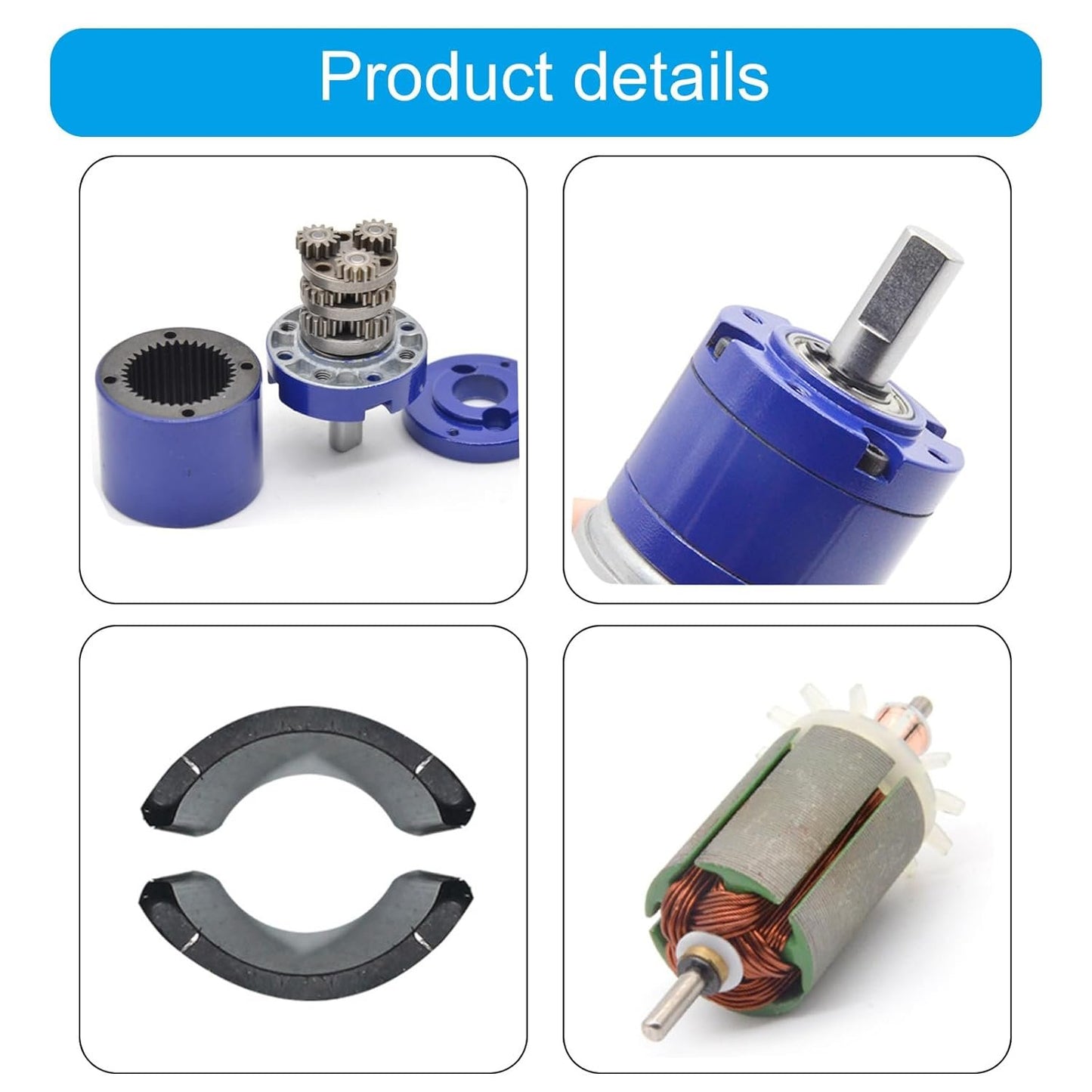 Multifunction 24V 52RPM Planetary Gear Motor Adjustable Gear Motor Metal Gear Boxes Motor Upgrades for Robots & Home Automation
