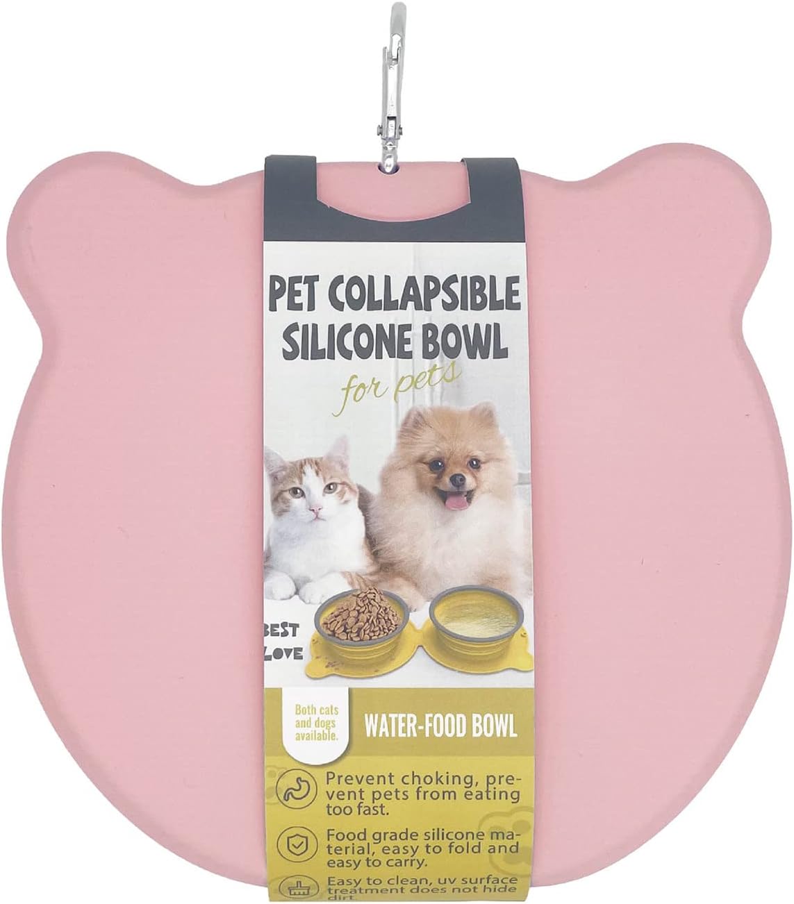 Ciotola anti-soffocamento per animali domestici Piatto per alimenti per cani Ciotola pieghevole in silicone per animali domestici per cibo secco Ciotola per acqua Alimentazione Forniture per