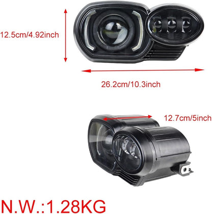 KNGFWBSW K1200R K1300R Headlight Upgrade Replacement Motorcycle LED Headlamp with DRL Compatible with M/W K1200R 2005~2009 K1300R 2010~2013