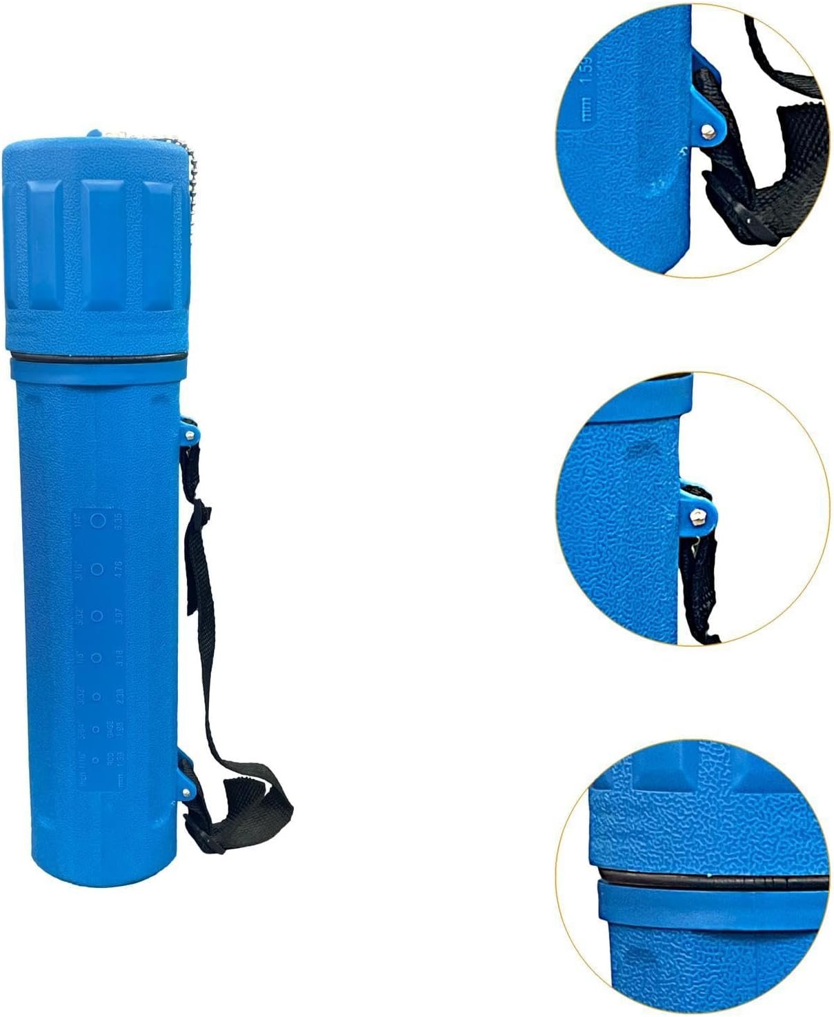 Oshhni Welding Rod Holder Welding Rod Canister 15 inch Airtight with Strap Workspace Organization Airproof Welding Rod Storage Tube, Blue