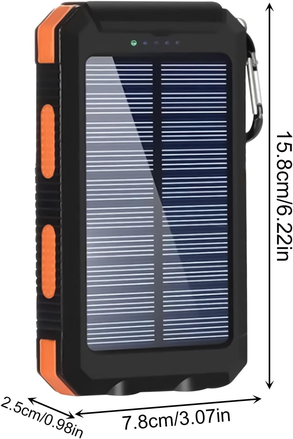 Portable Charger Solar - Outdoor Powerr Bank with Solar Panel, Waterproof Mobile Battery | Duall USB Charging Ports, Emergencyy Light Feature, Compact Backup Source for Camping and Travel