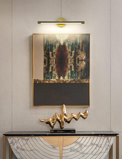 JUSHENG LED Picture Light for Paintings Gold Hard-Wired Connection Gallery Lighting Fixtures Dimmable Modern LED Picture Lights Artwork Display Lighting 24.21'' Inch 12W 3000K Warm White