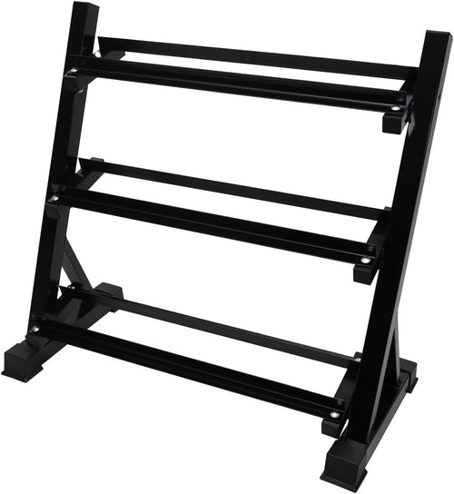 CITY 1 Premium 3-Tier Dumbbell Rack, Weight Rack Stand for Dumbbells Heavy-Duty Home Gym Accessories, Multilevel Weight Storage Organizer for Home Gym, Home Gym Organizer