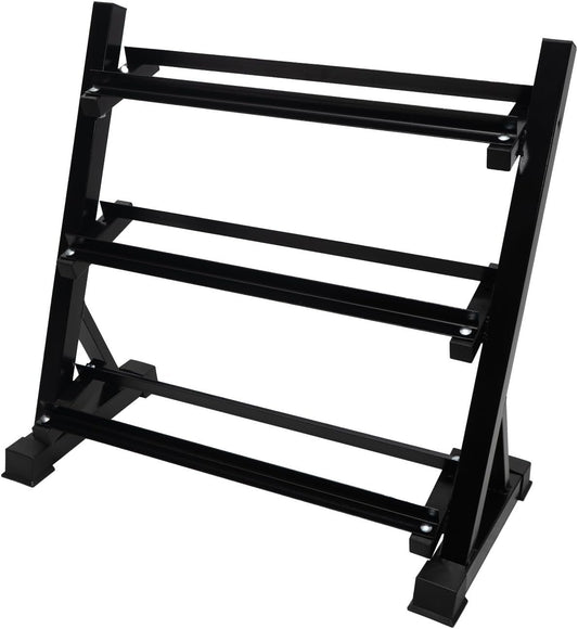 CITY 1 Premium 3-Tier Dumbbell Rack, Weight Rack Stand for Dumbbells Heavy-Duty Home Gym Accessories, Multilevel Weight Storage Organizer for Home Gym, Home Gym Organizer