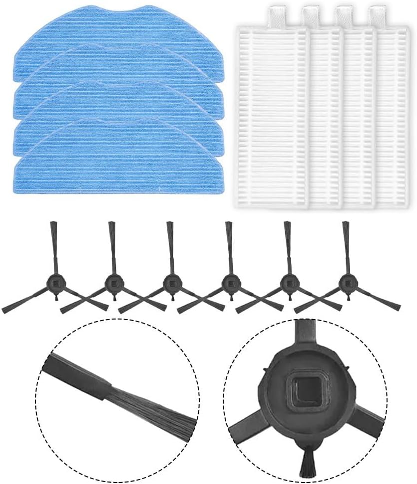 For Ezviz Vacuum Cleaning Essentials Replacement Filters, Mop Cloths & Side Brush Sets Available Now