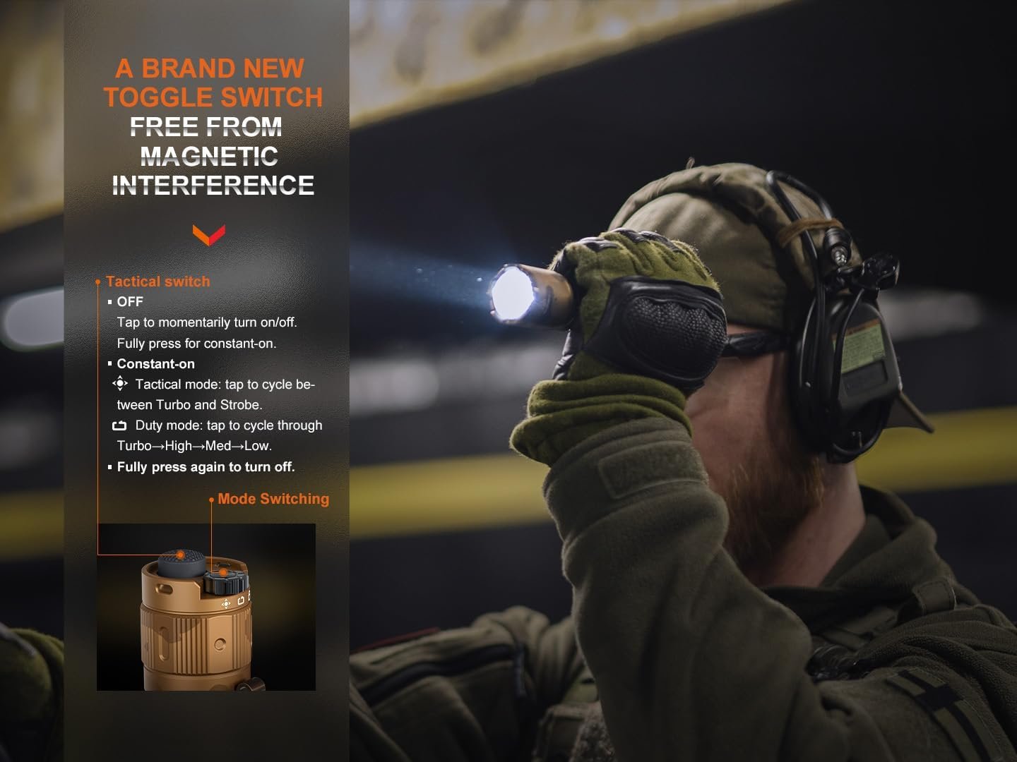 Fenix TK20R UE 2800 Lumen Rechargeable Tactical Flashlight ** Canadian Edition (Tan)