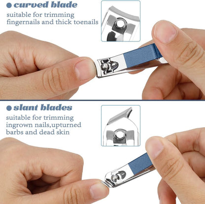 Nail Set Toenail Clippers Nail Kit Stocking Stuffers for Adults Nail Scissors Nail Clippers for Seniors Manicure and Pedicure Kit Nail Care Kit Manicure Set Women Metal Nail File 16pcs Travel Gifts