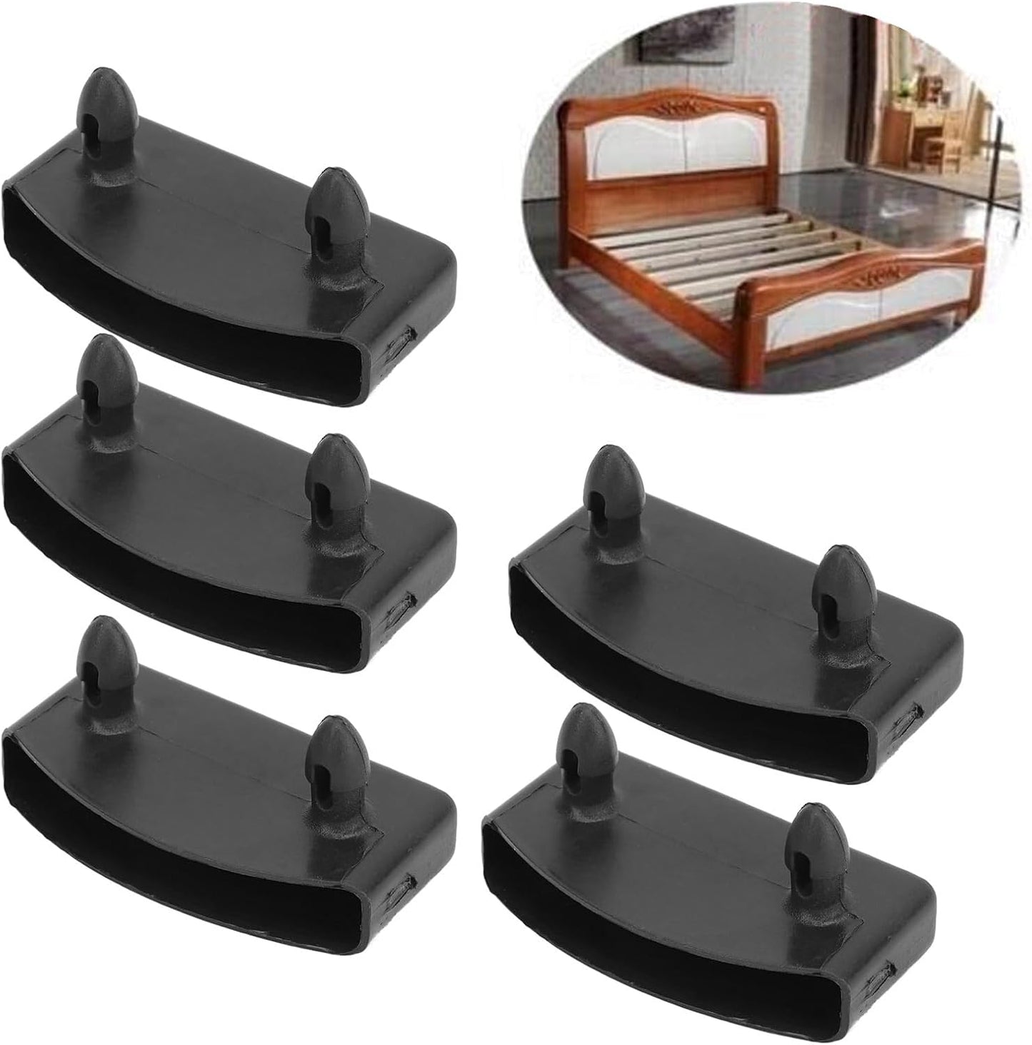 Replacement Bed Slat Holders Kits, 20PCS Plastic Bed Slat End Caps Holders Easy Installation Bed Slat Cover Replacement Holders Stable Furniture Accessory for Holding Bed Base