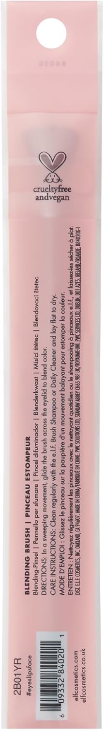 e.l.f. Blending Brush Vegan Makeup Tool Easy Blending Eyeshadow Concealer Liquid Powder