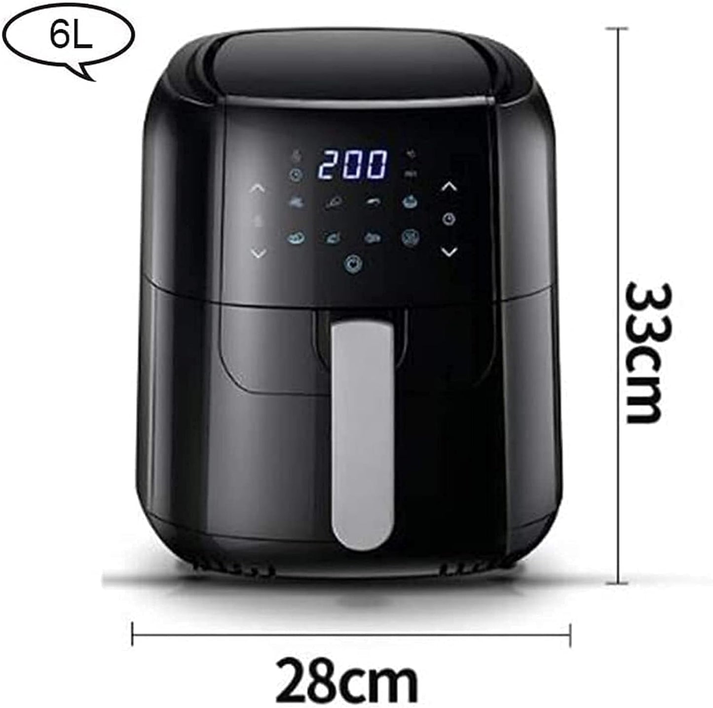 Air Fryer for Home Use 6L Fryer for Home Use with Eight s Timing Frieshine for Office Touch Screen Control Comfortable Anniversary Efficency