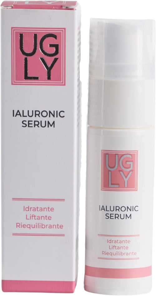 UGLY | Jaluronic Serum 30 ml - Face Serum with Hyaluronic Acid, Branched Amino Acids and Malic Acid Immediate Lifting Effect Moisturizing Serum Firming and Rebalancing for All Skin Types