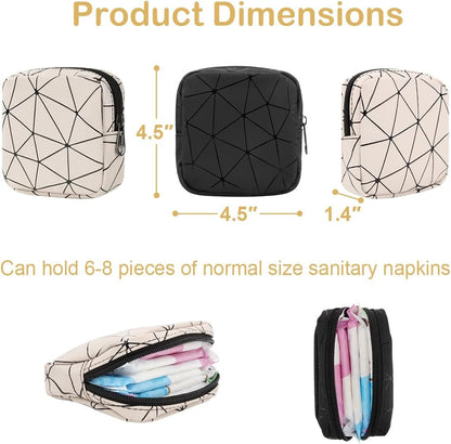 Desing Wish 2 Pcs Makeup Bag Small Sanitary Napkin Storage Bags Women Girls Period Bag Feminine Period Pouch Portable Small Items Storage Pouch Travel School Cosmetic Organizer for Teen Ladies Gifts