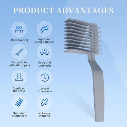 blend friend fade,comb Hair Comb Set, Styling Combs with Wide and Narrow Teeth, 2-Pack Gray+Black Fade Combs for Smooth Hair Transitions and Styling