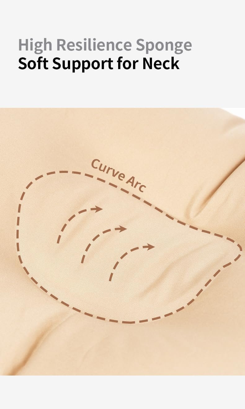 MOBI GARDEN Camping Inflatable Pillow, Automatic Ultralight Sponge, Comfortable Outdoor Travel Sleeping Pillow (Beige)