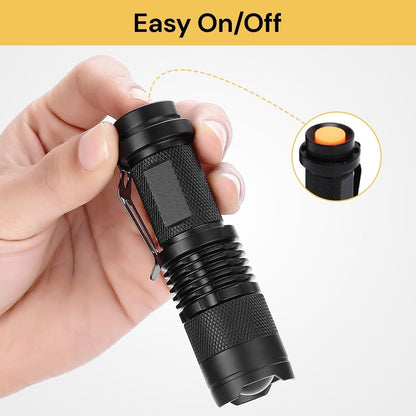 EZONEDEAL UV Flashlight, Super Bright High Lumens Rechargeable Flashlights, Adjustable Tactical Lights, Ultraviolet Blacklight, Portable Mini Torch Light Detector for Pet Urine, Stain, Camping, Home