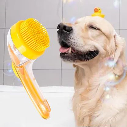 Dog Bath Brush, Dogs Washing Brushing, Pets Cleaning Tool, Non Slip Ergonomic Design, Soft Bristles, 7.87x5.91x1.18 Inches, for Indoor Outdoor Pet Bath, Shower, Home Grooming