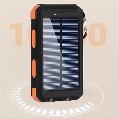 Solar Portable Charger | Multifunctional Charger | 20000mAh Wireless Fast Charging Device with Flashlight for Outdoor Camping
