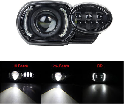 KNGFWBSW K1200R Headlight Upgrade Replacement Motorcycle LED Headlamp with DRL Compatible with M/W K1200R 2005~2009 K1300R 2010~2013