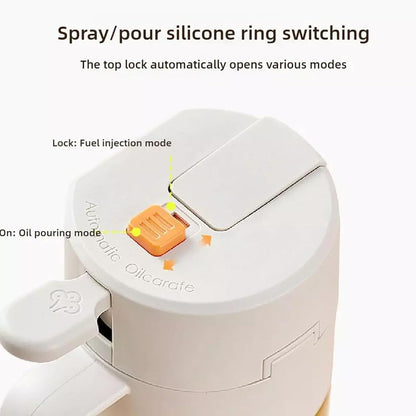 AoFly Oil Spray Bottle, 2 in 1 Olive Oil Dispenser, 20oz/600ml Glass Oil Bottle, Kitchen Tools & Gadgets for Air Fryer, Salad, Frying, BBQ (Beige)