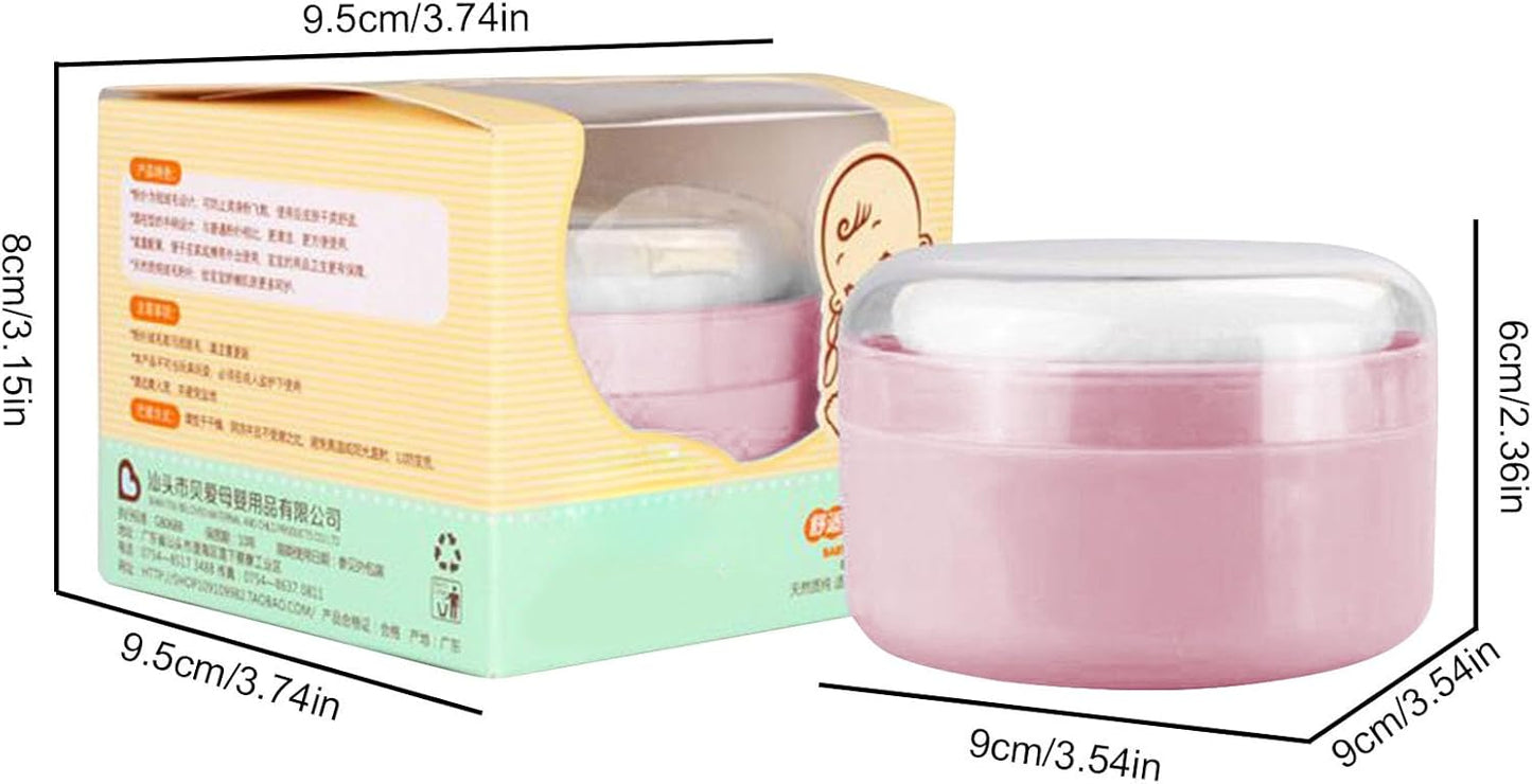 Contenitore in polvere, per bambini Talcum Storage Box with Puff, Dusting Holder for Bath and Loose Powders, Portable Cosmetic Case, Perfect for Travel, Nursery, & Daily Grooming Use