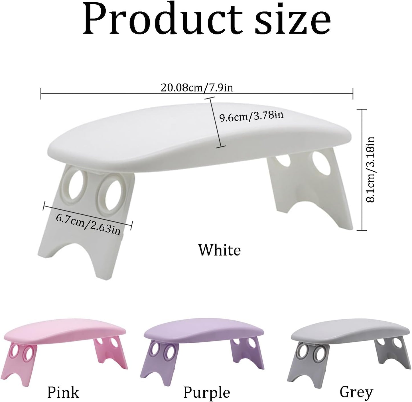 Nail Arm Rest Foldable Nail Hand Support Cushion for Acrylic Nails Essential Nail Care Tool for Home and Salon Use Ergonomic Arm Rest for Nail Art Design and Pedicure Services (Pink)