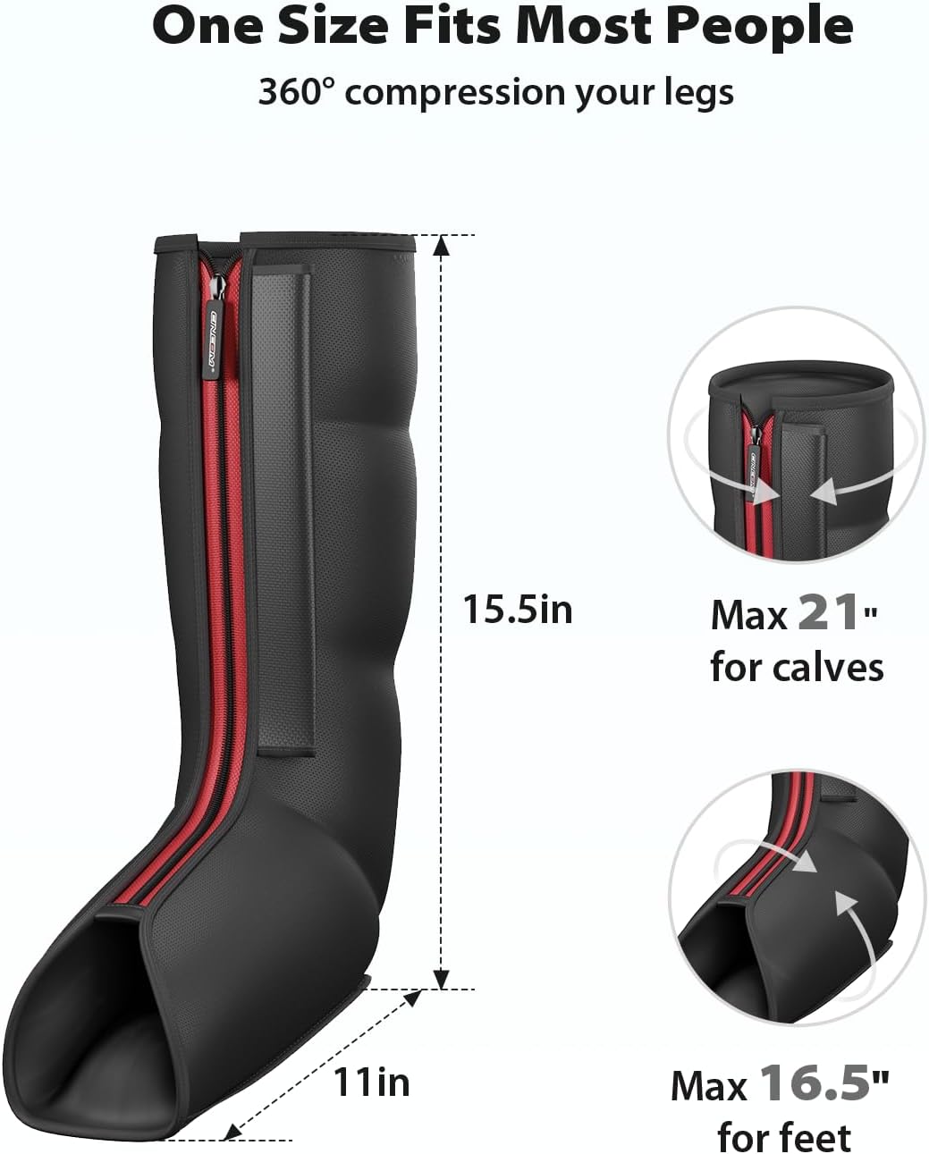 CINCOM Leg Massager with Heat and Compression for Circulation and Pain Relief Foot and Leg Massager Birthday Gifts for Women Men