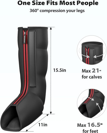 CINCOM Leg Massager with Heat and Compression for Circulation and Pain Relief Foot and Leg Massager Birthday Gifts for Women Men