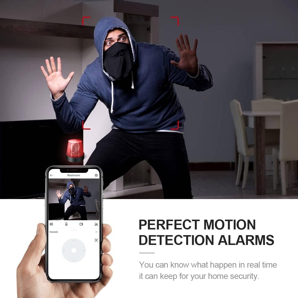 AOBOCAM Smallest Security Camera 4K HD Indoor WiFi Hidden Clear Live Video Battery Powered Long Standby Time Cam Compact Tiny Wireless Surveillance Cameras with Phone App Easy Setup for Home (Q18)