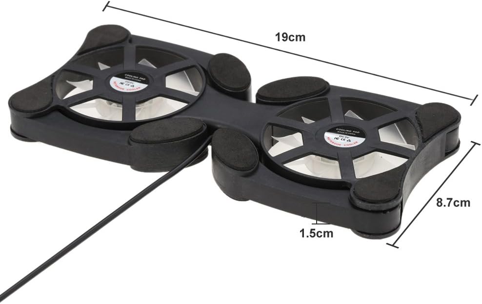 Mini Portable Folding Foldable USB Dual Fan Cooler Cooling Pad for PC Laptop Notebook 7 VCXN