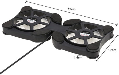Mini Portable Folding Foldable USB Dual Fan Cooler Cooling Pad for PC Laptop Notebook 7 VCXN