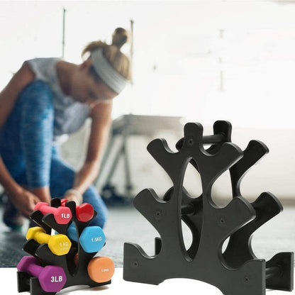BESPORTBLE 3 Tier Dumbbell Rack: Tree Shape Dumbbell Storage Rack for Home Gym, Exercise